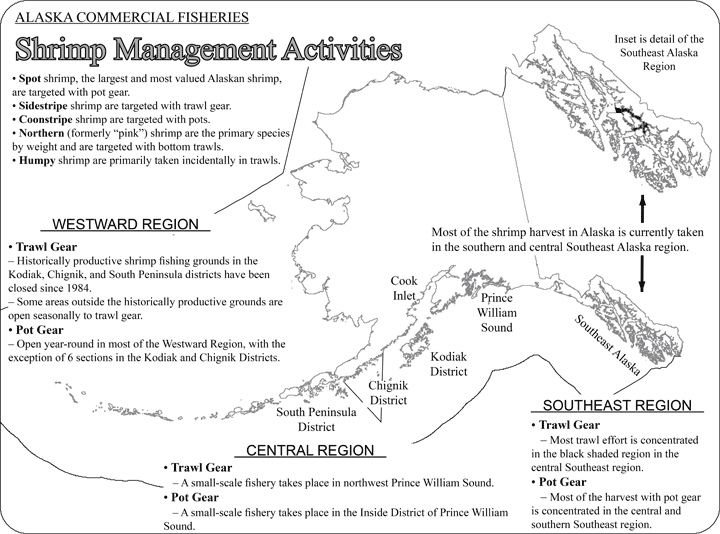 Shrimp Management Activities map graphic