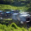 Fish camp near the sonar site.