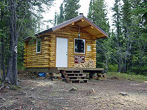 View of the cabin from the south.