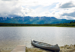 View of the lake.