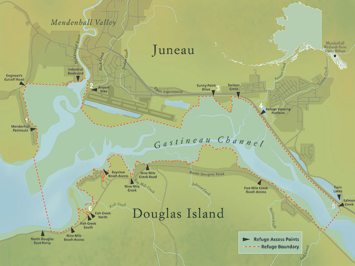 Mendenhall Wetlands Public Access Map