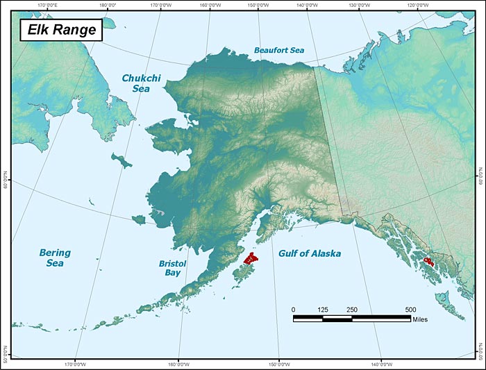 Roosevelt elk range map